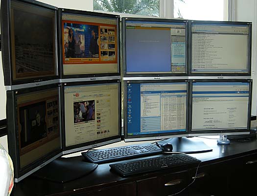 dual screen computer,triple screen computer,trading PC,custom pc hardware,dual monitor, Dual Screen PC